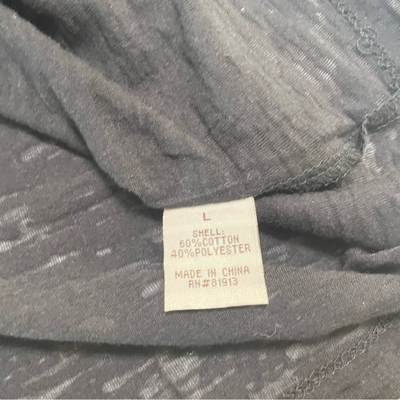 Free Planet Black Smiley Face Rhinestone Graphic Tee L - Picture 7 of 11